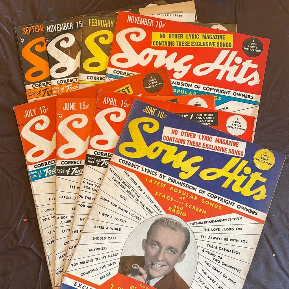 RARE Vintage Song Hits Magazines from 1945-1948